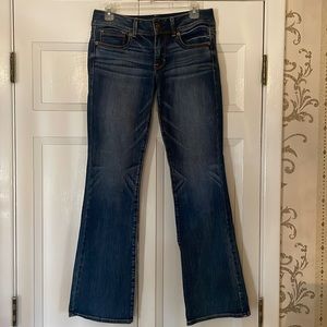 AEO Medium Wash Kick Boot Super Stretch Jeans